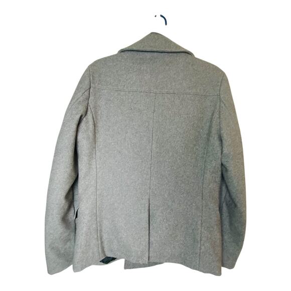 H&M Mens Double Breasted Coat Button Jacket Notch Collar Lined Gray 38R - Picture 2 of 9